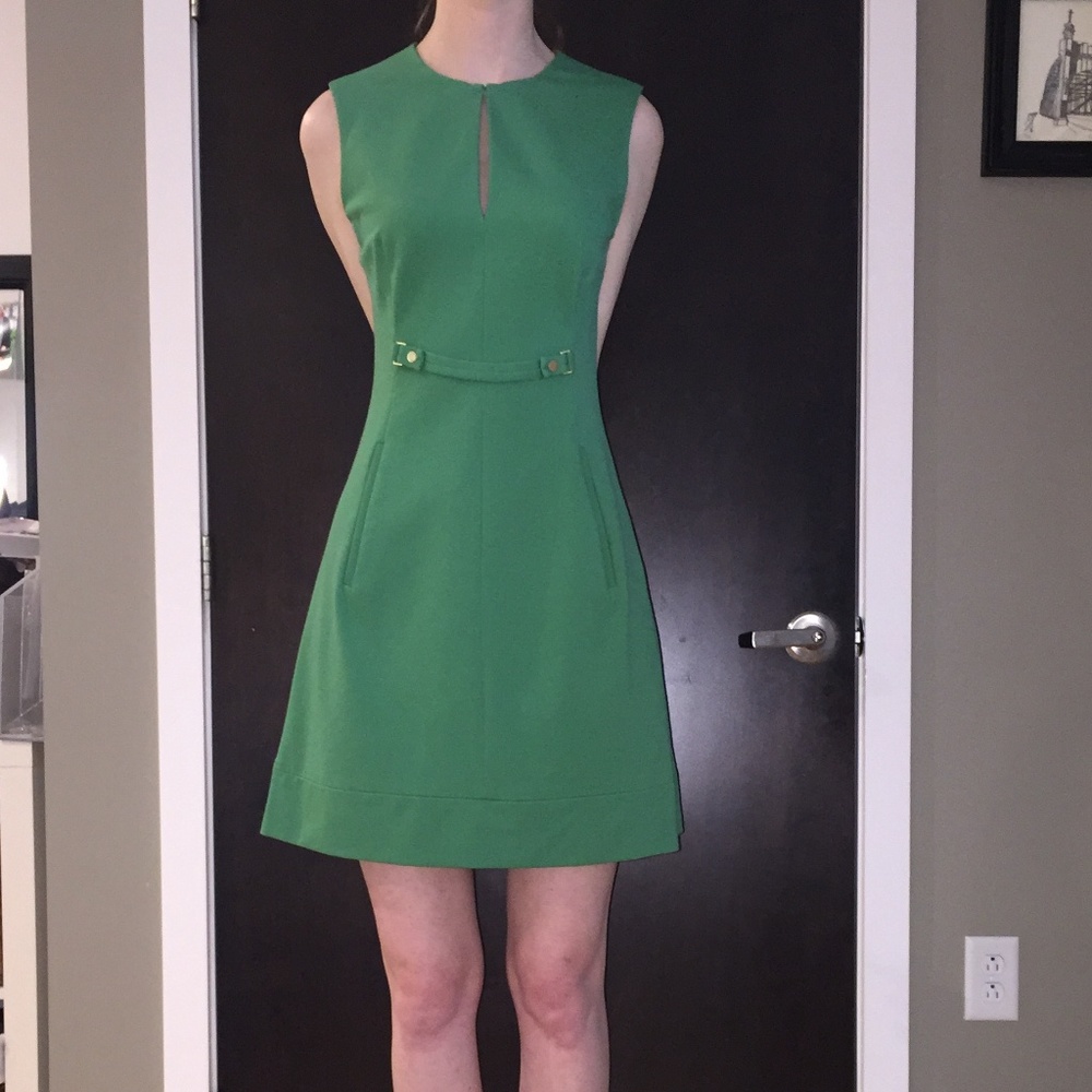 DVF Catherine Sleeveless Split Neck Knit Dress